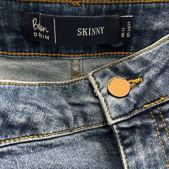 Boden Size 20/22 Zip Front Blue Jeans NWT - Picture 5 of 10